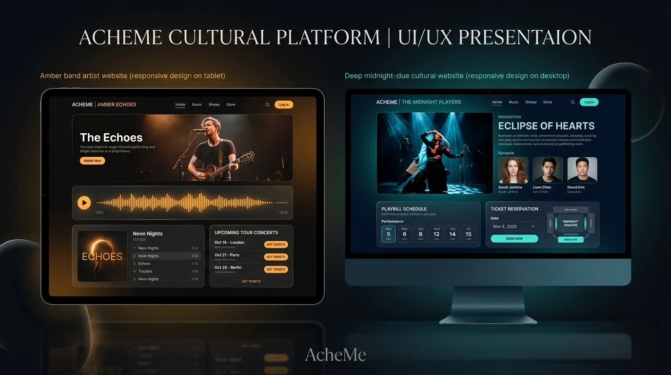 Showcase dos modelos Palco para música e Cena para espetáculos teatrais