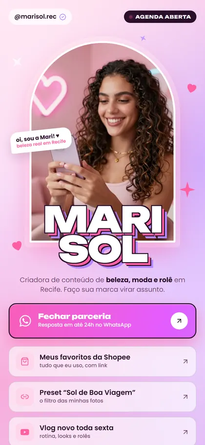 Estilo B18 Rosa Y2K — versão Bio