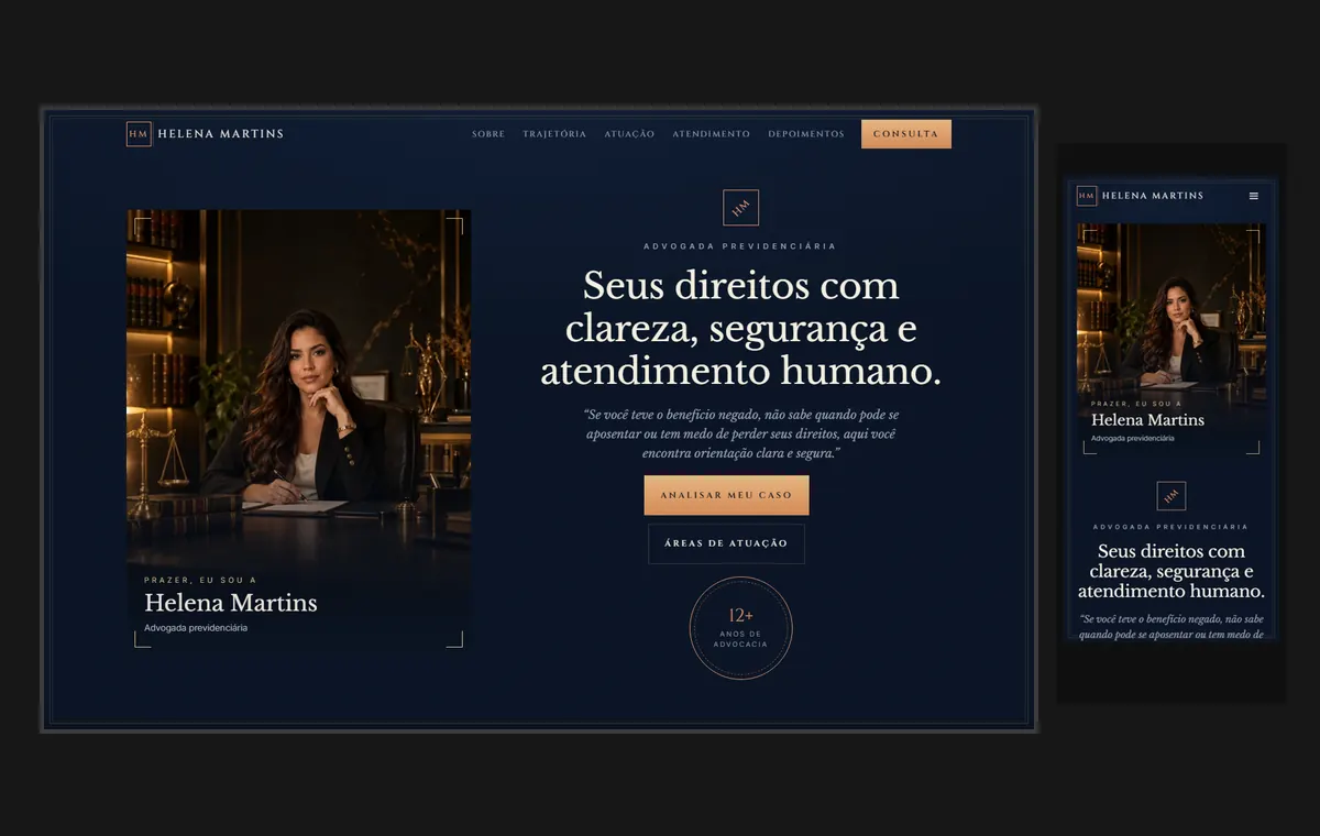 Site de escola de idiomas no modelo Toga Noite