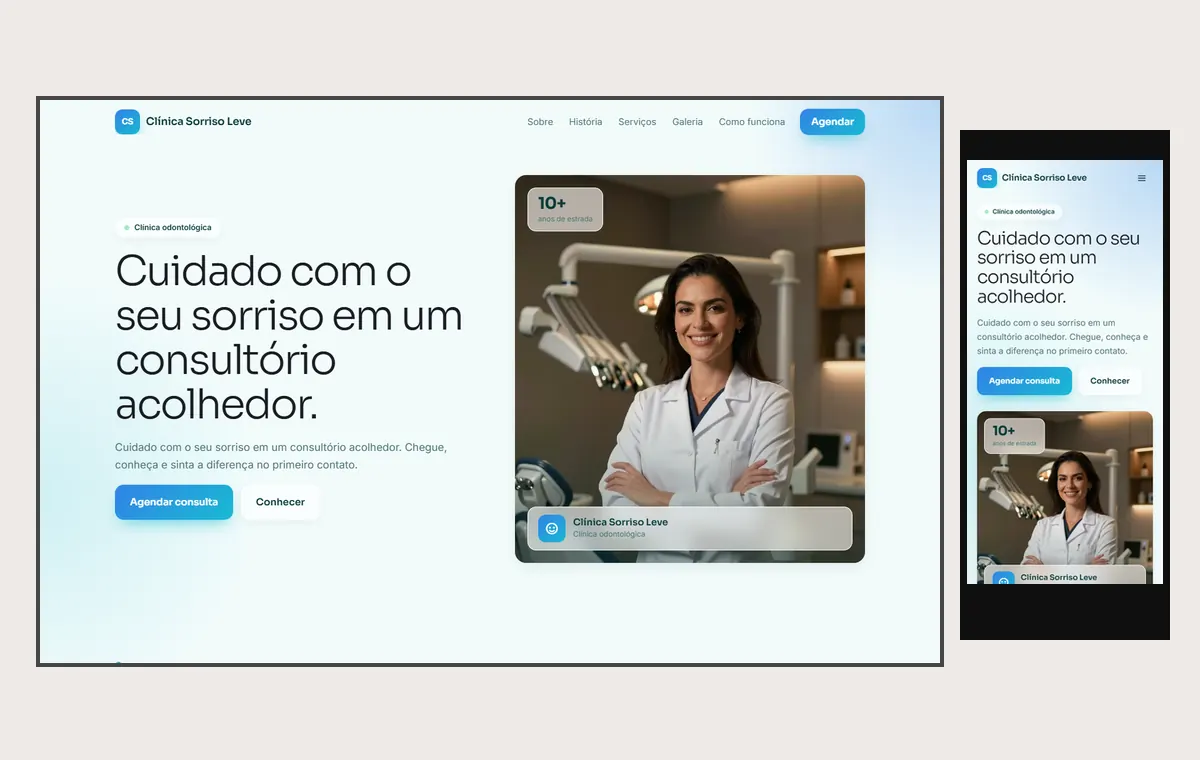Site de escola de idiomas no modelo Sorriso Dia