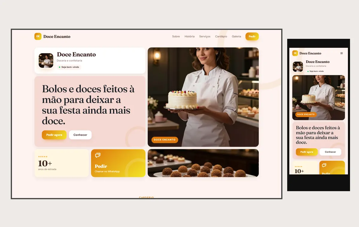 Site de escola de idiomas no modelo Bento Dia