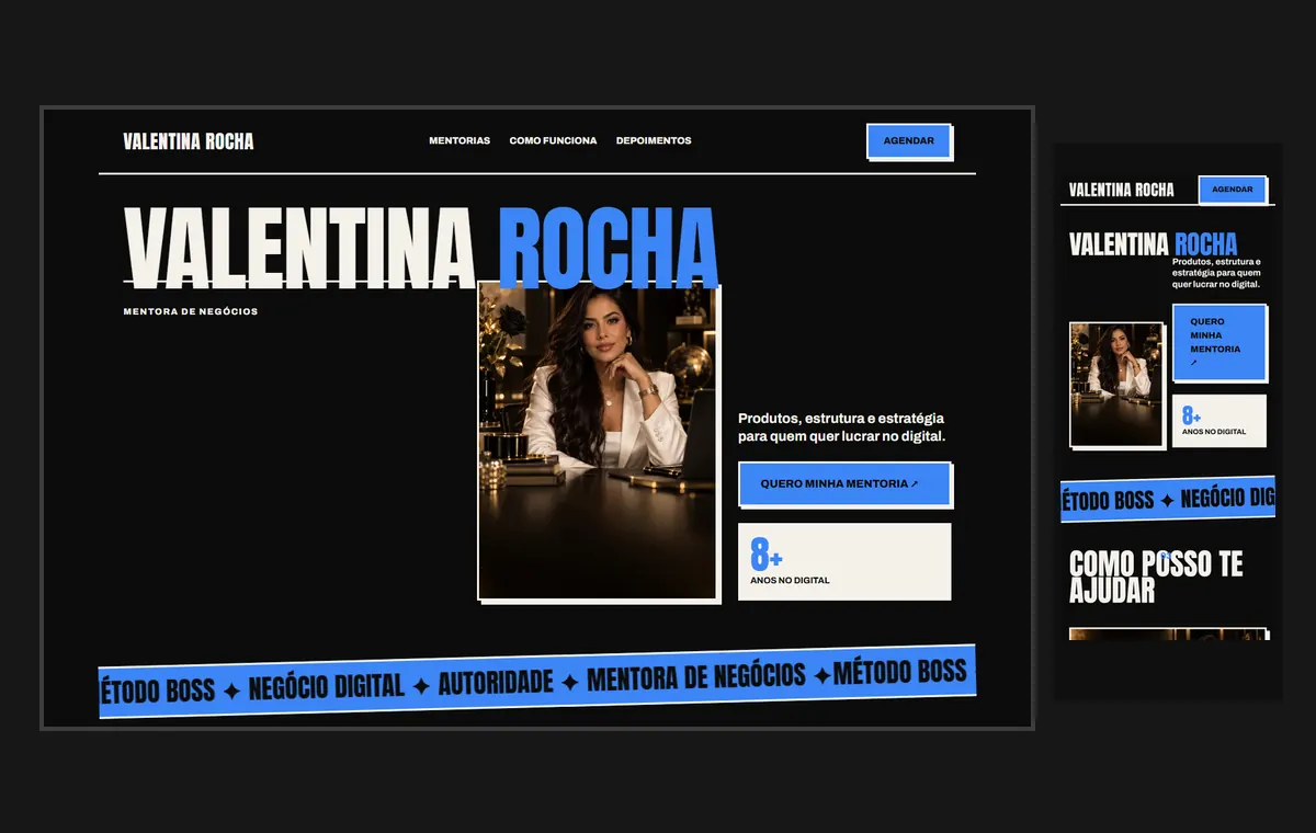 Site de mentoria no modelo Impacto Eclipse