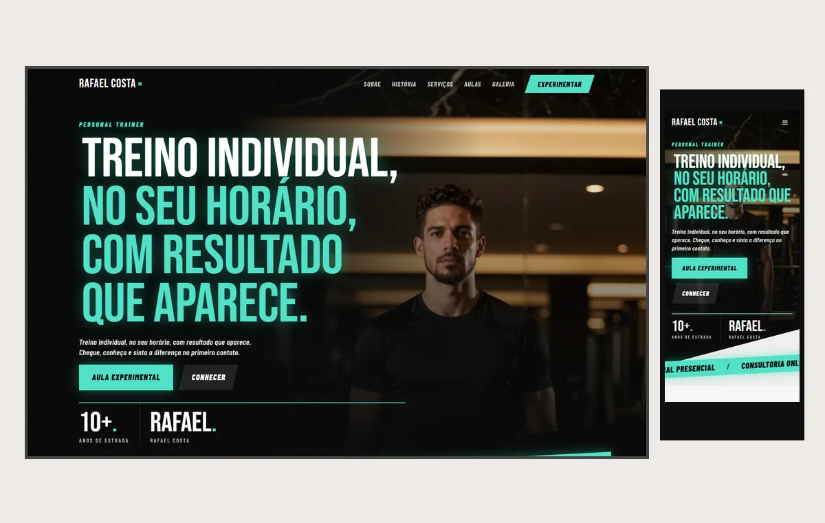 Site de escola de idiomas no modelo Neon Dia