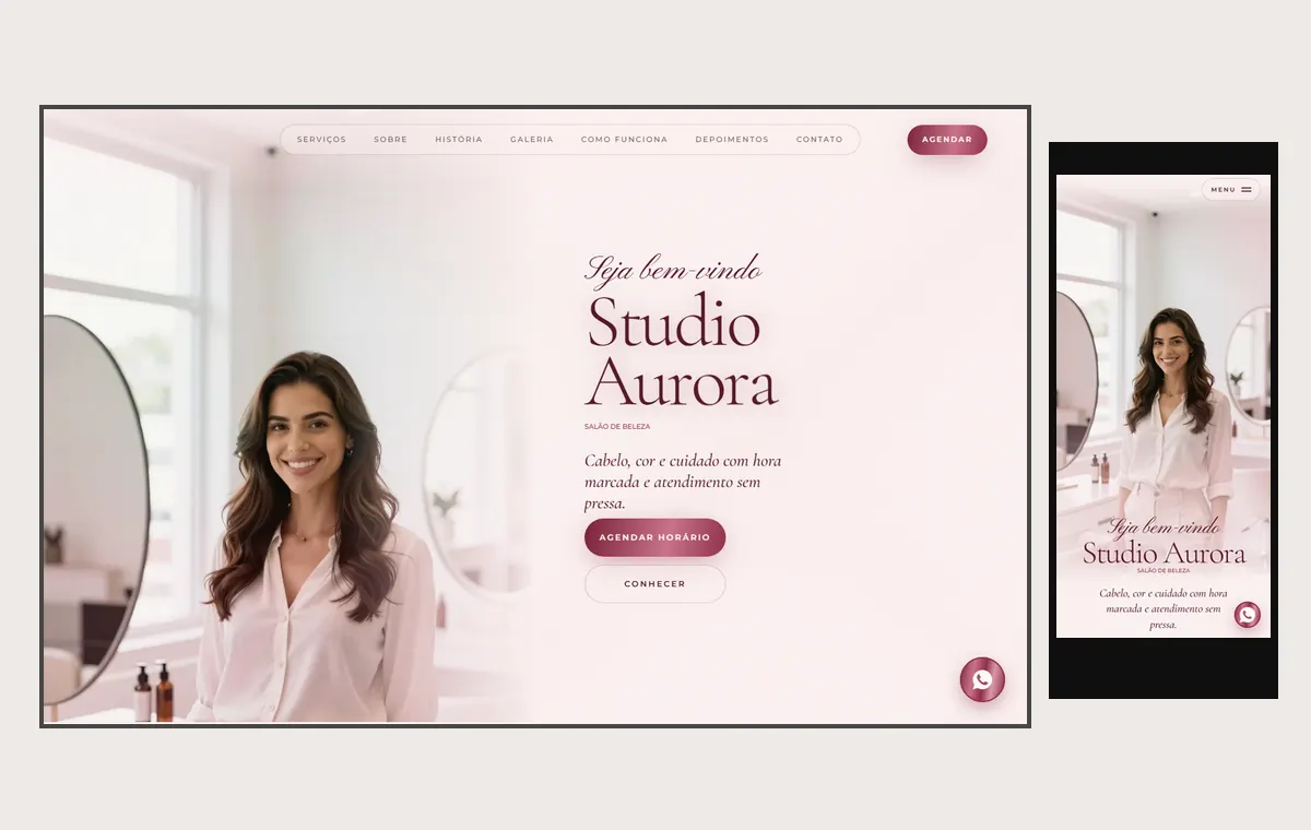 Site de banda no modelo Luxo Dia