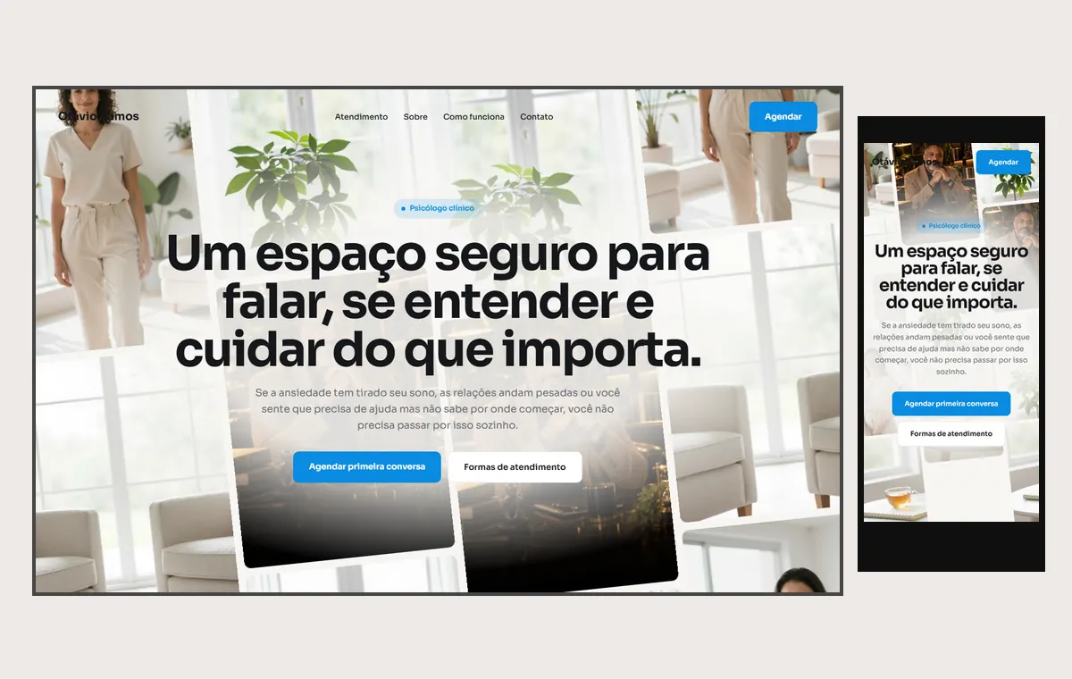 Site de terapia no modelo Fluxo Brisa