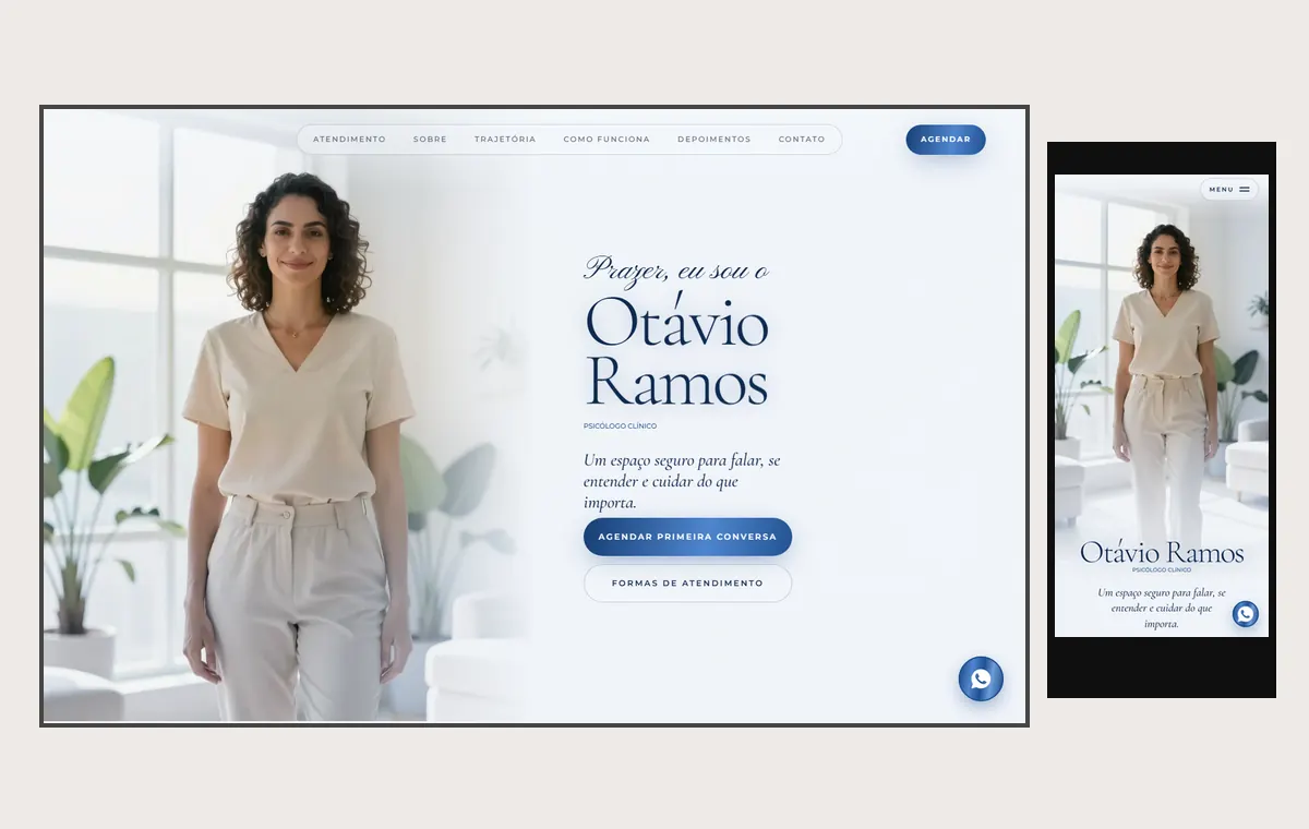 Site de terapia no modelo Luxo Dia