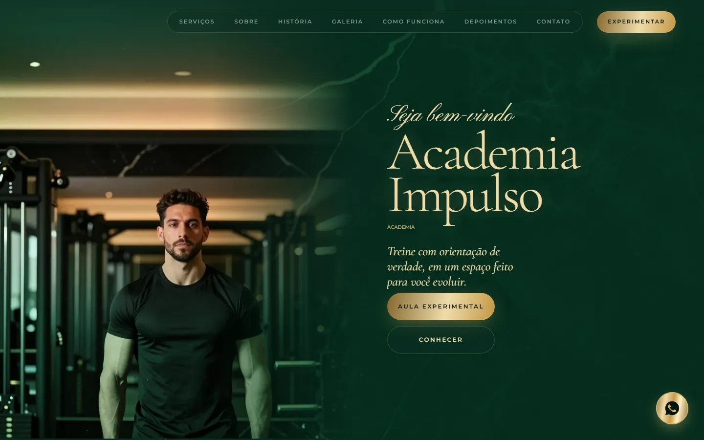 O site AcheMe de academia no computador