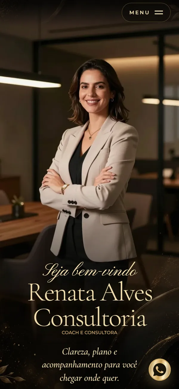O site AcheMe de coach e consultor no celular
