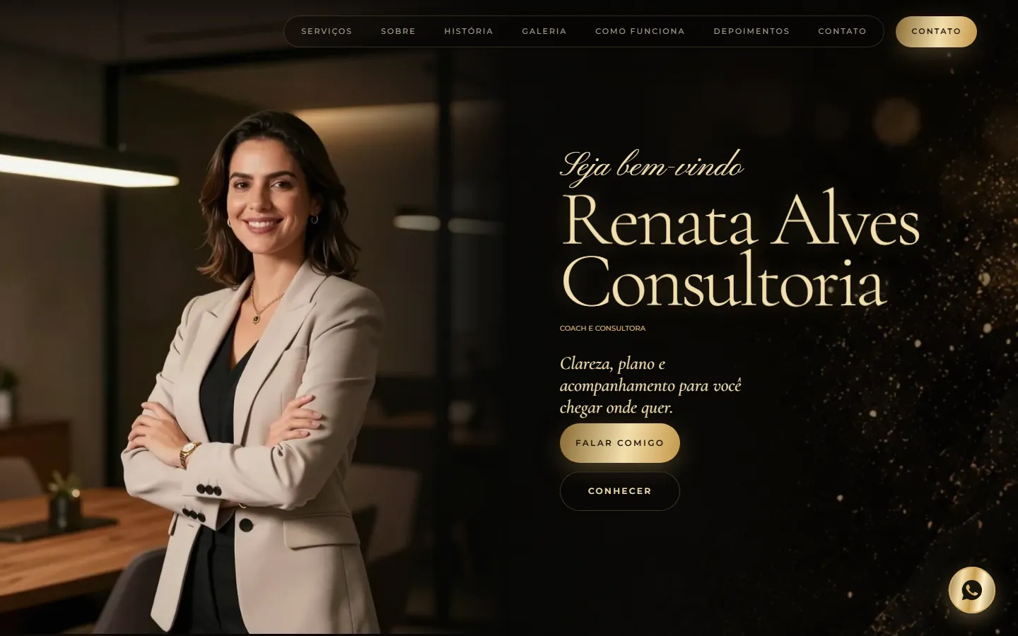 O site AcheMe de coach e consultor no computador