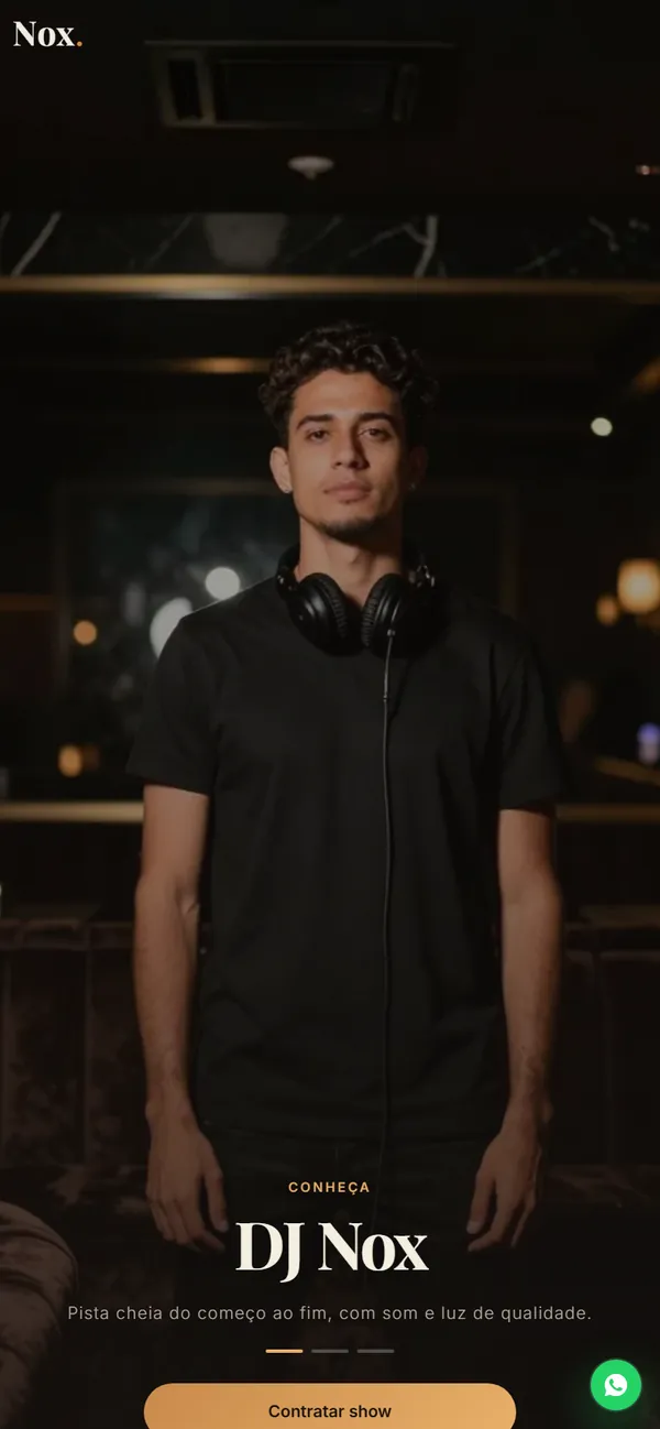 O site AcheMe de dj no celular