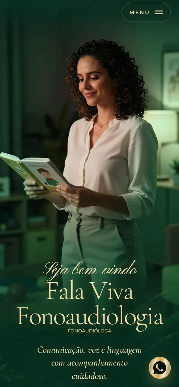 O site AcheMe de fonoaudiólogo(a) no celular