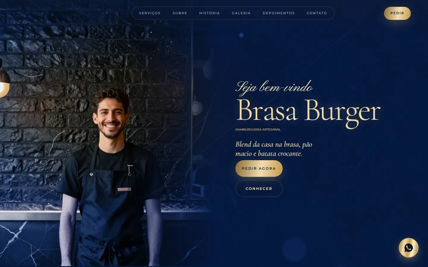 O site AcheMe de hamburgueria no computador