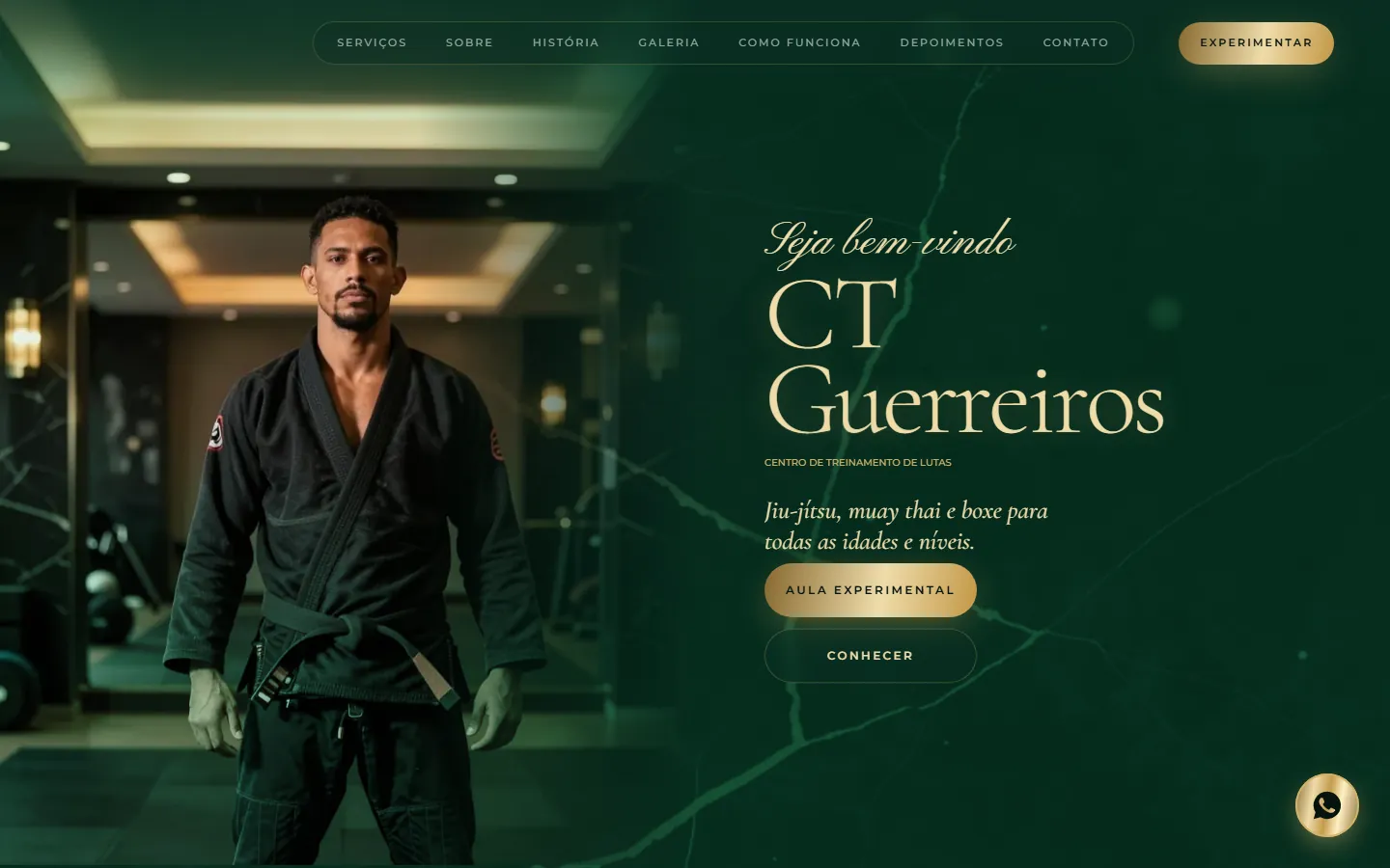 O site AcheMe de lutas e artes marciais no computador
