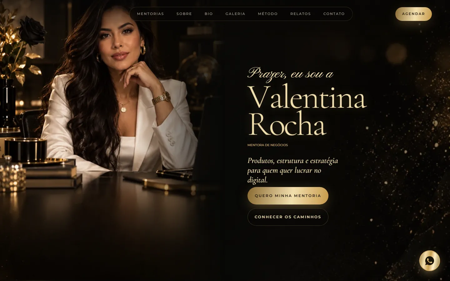 O site AcheMe de mentoria no computador