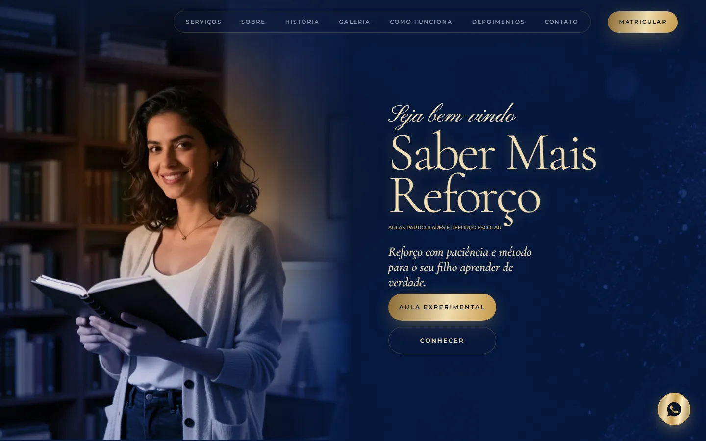 O site AcheMe de aulas particulares e reforço no computador