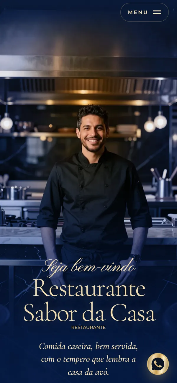 O site AcheMe de restaurante no celular