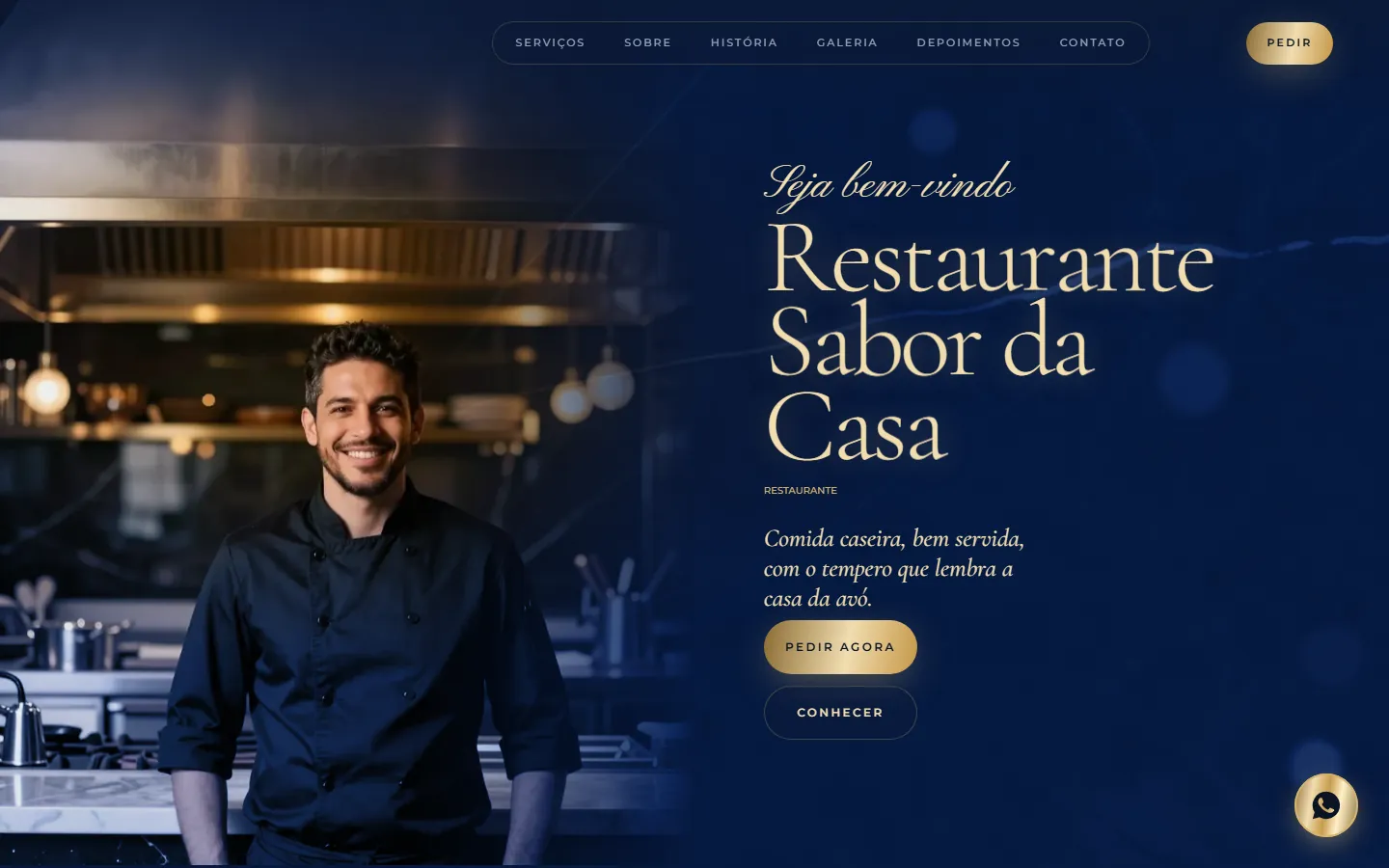 O site AcheMe de restaurante no computador