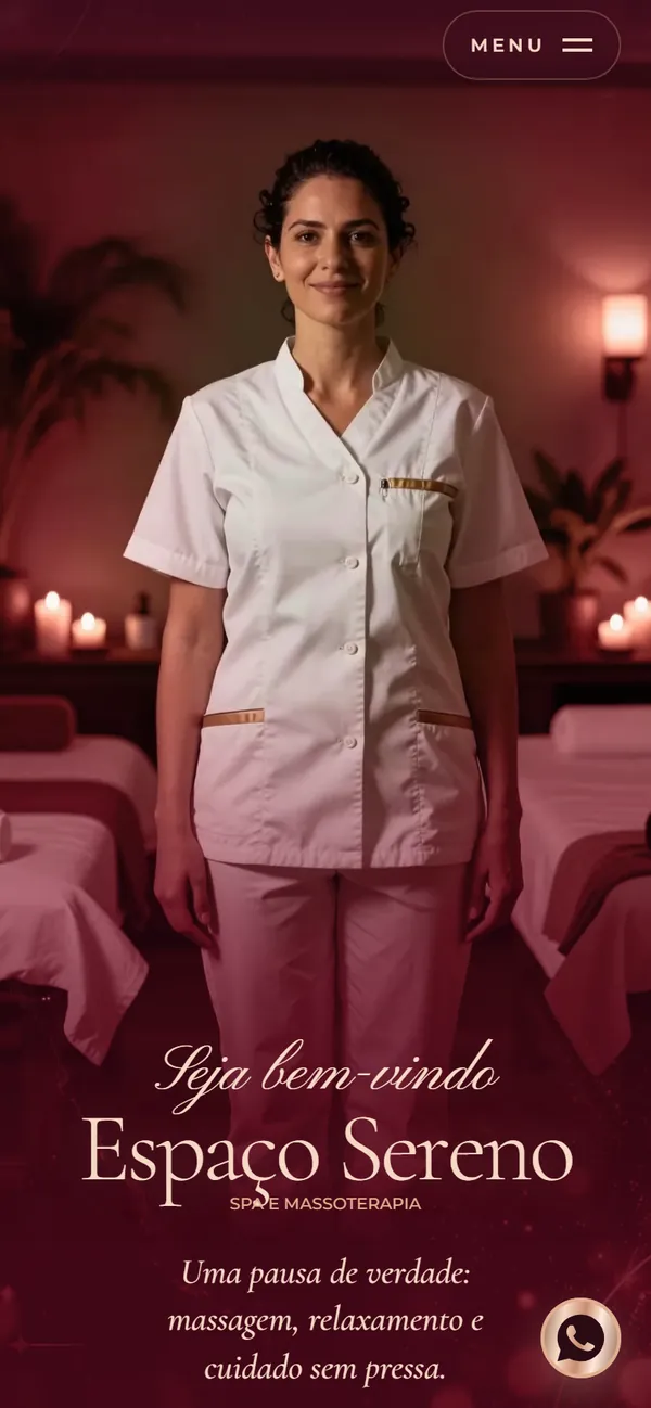 O site AcheMe de spa e massagem no celular