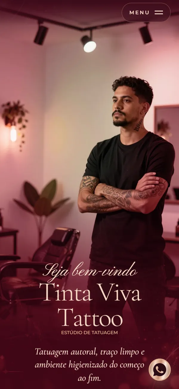 O site AcheMe de tatuagem e piercing no celular