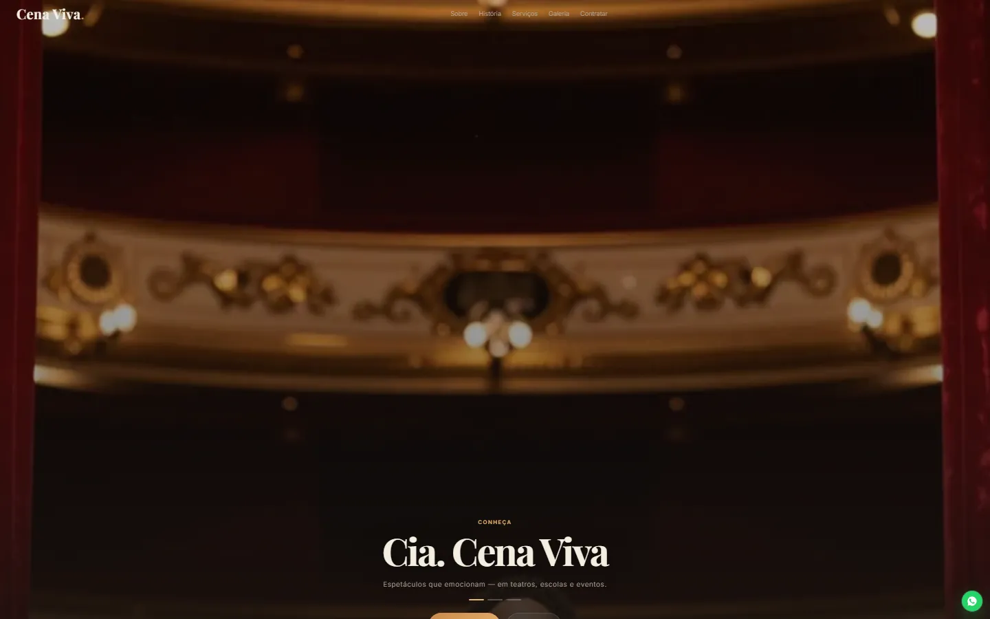 O site AcheMe de teatro no computador