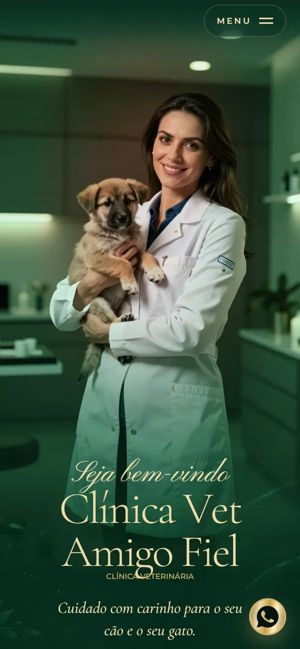 O site AcheMe de veterinário e pet no celular